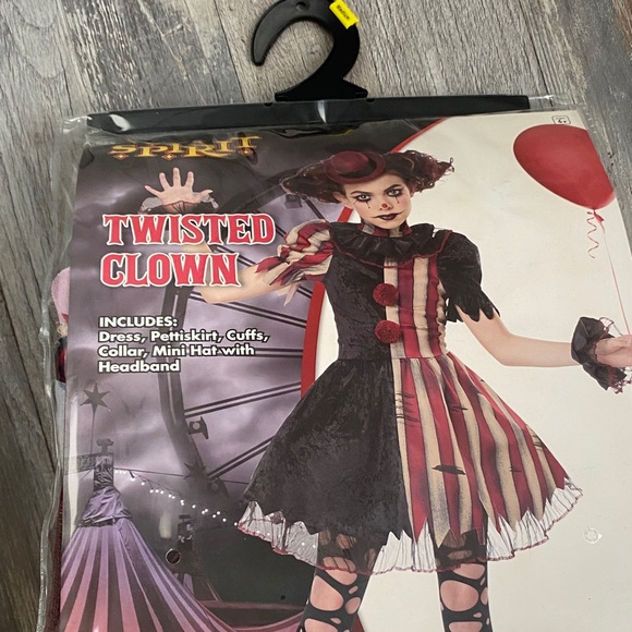 Spirit Other - Spirit Twisted Clown Costume for Kids - Black and Red
